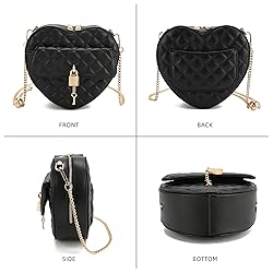 lola mae Heart Shape Satchel Crossbody Purse for