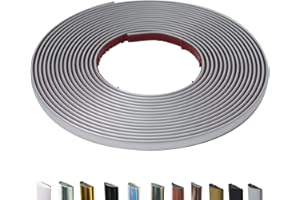 JSIWOTH 26.2 Ft Peel and Stick Trim, Waterproof Molding Trim for Walls, Edges, Borders, Window Frames, Backsplash Tiles, Flexible and Self Adhesive Trim Matte Silver