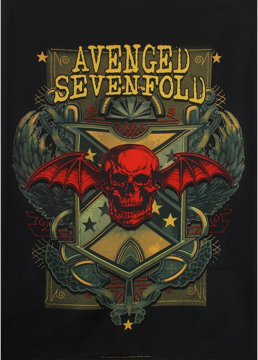 Amazon Com Lpg International Avenged Sevenfold Death Crest Fabric Poster Print 30 By 40 Inch Avenged Sevenfold Banner Posters Prints