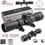 TACFUN AIM Sports Tactical 4X32 Compact .223 .308 Scope/w Rings Rangefinder Reticle