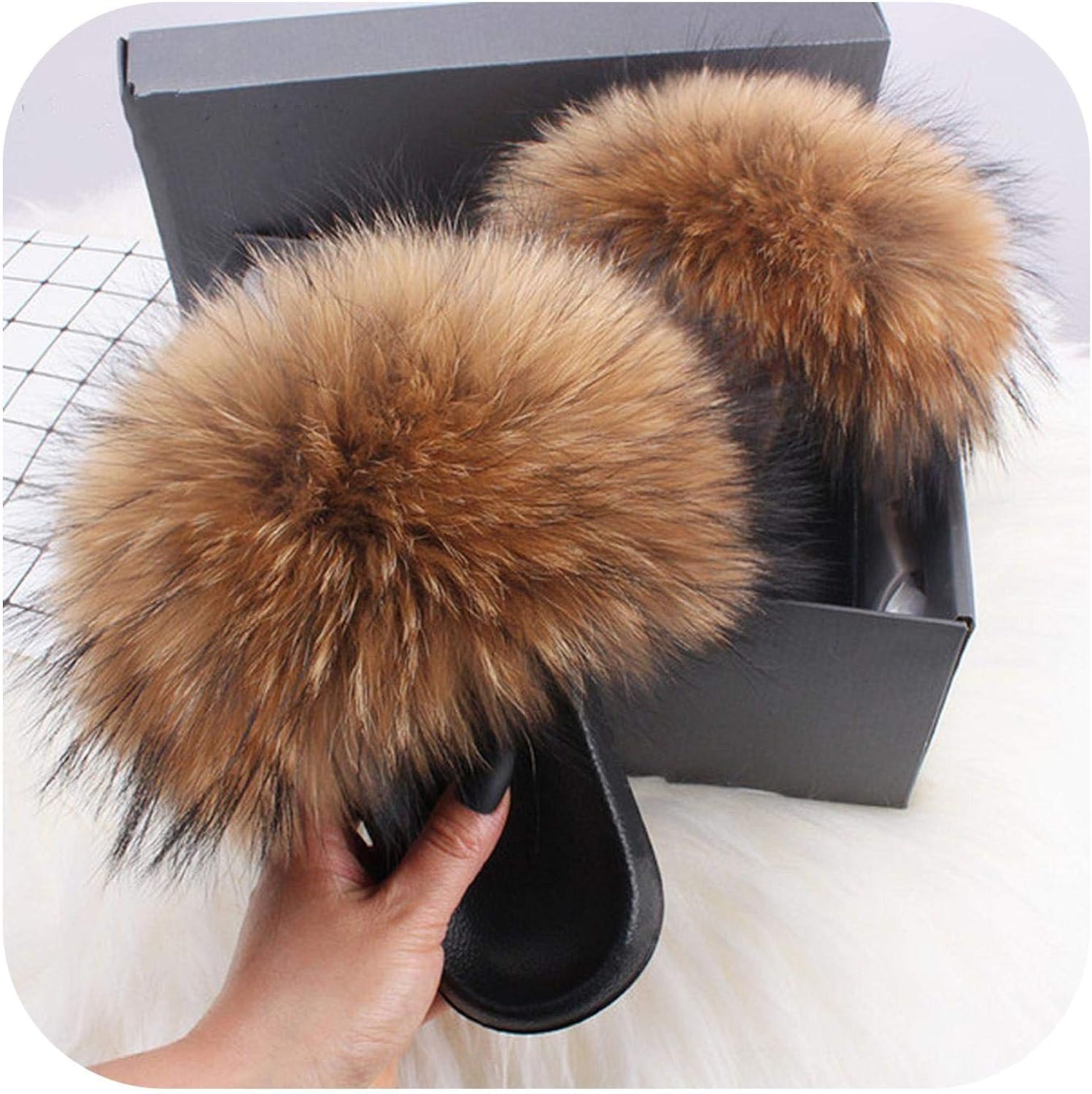 real fur slides