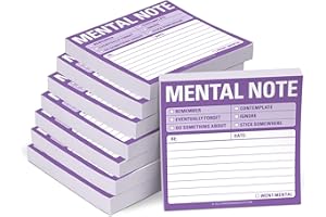 8-Pack Knock Knock Mental Note Sticky Notes, to Do List Notepads, 3 x 3-inches, 100 Sheets Each