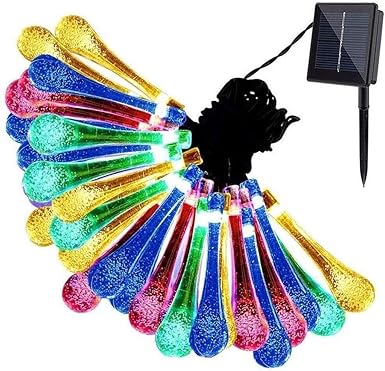 LIFEIYAN LED-Wasser-Tropfen-Laterne Solarlicht Schnur Im Freien
