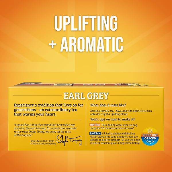 TWININGS EARL GREY BLACK TEA INDIVIDUALLY WRAPPED BAGS, 100 COUNT