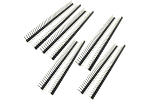 ST SHILLEHTEK ShillehTek 10pcs (1x40pin) Right Angle Pin Header (2.54mm) Male Header Pins for PCB, Breadboards, Raspberry Pi, Ardiuno, ESP32 and DIY Projects