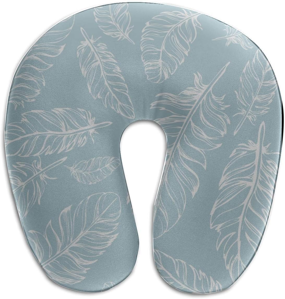 Baby U Pillow Blue Feather Estilo mágico U Shape Memory Foam Neck