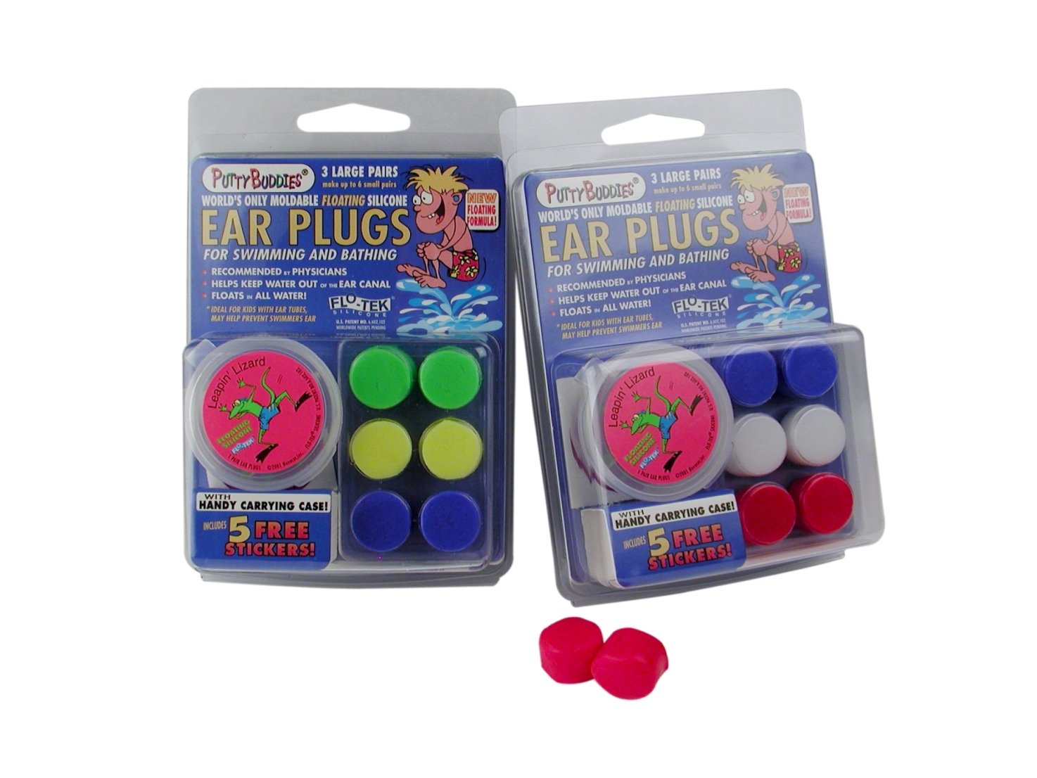 PUTTY BUDDIES Floating Earplugs 3Pair Pack Soft Silicone Ear Plugs