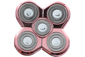 WEQOEE 5 Blades Head Shaver Replacement Heads, Shaver Blade Heads Replacement for Electric Razors for Women