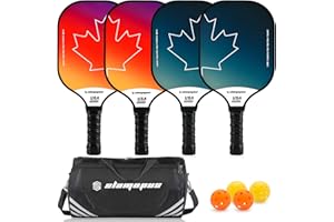 Pickleball Paddles Set of 2 | USAPA Approved Pickleball Paddles | Graphite & Fiberglass Pickleball Racket | Great Paddle for 
