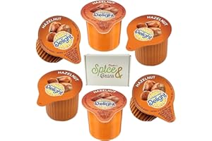 DASHER'S SPICE & BEANS International Delight Creamer Singles Bundle | Made in America & Vegetarian | (48 Count, Hazelnut)