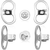 Earring Backs Replacements for Droopy Ears, Heavy Earrings Lifters, Locking Ear Support for Sensetive Skin, 6 Pairs