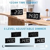 Mesqool Loud Alarm Clock with Bed Shaker Dual Alarm 7" LED Display view 6
