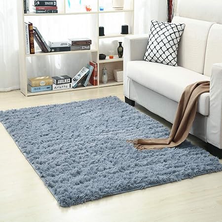 Inmozata Tappeto Morbido A Pelo Lungo Ideale Per Soggiorno Camera Da Letto 80 X 160 Cm Colore Grigio Gery 70 X 140 Cm