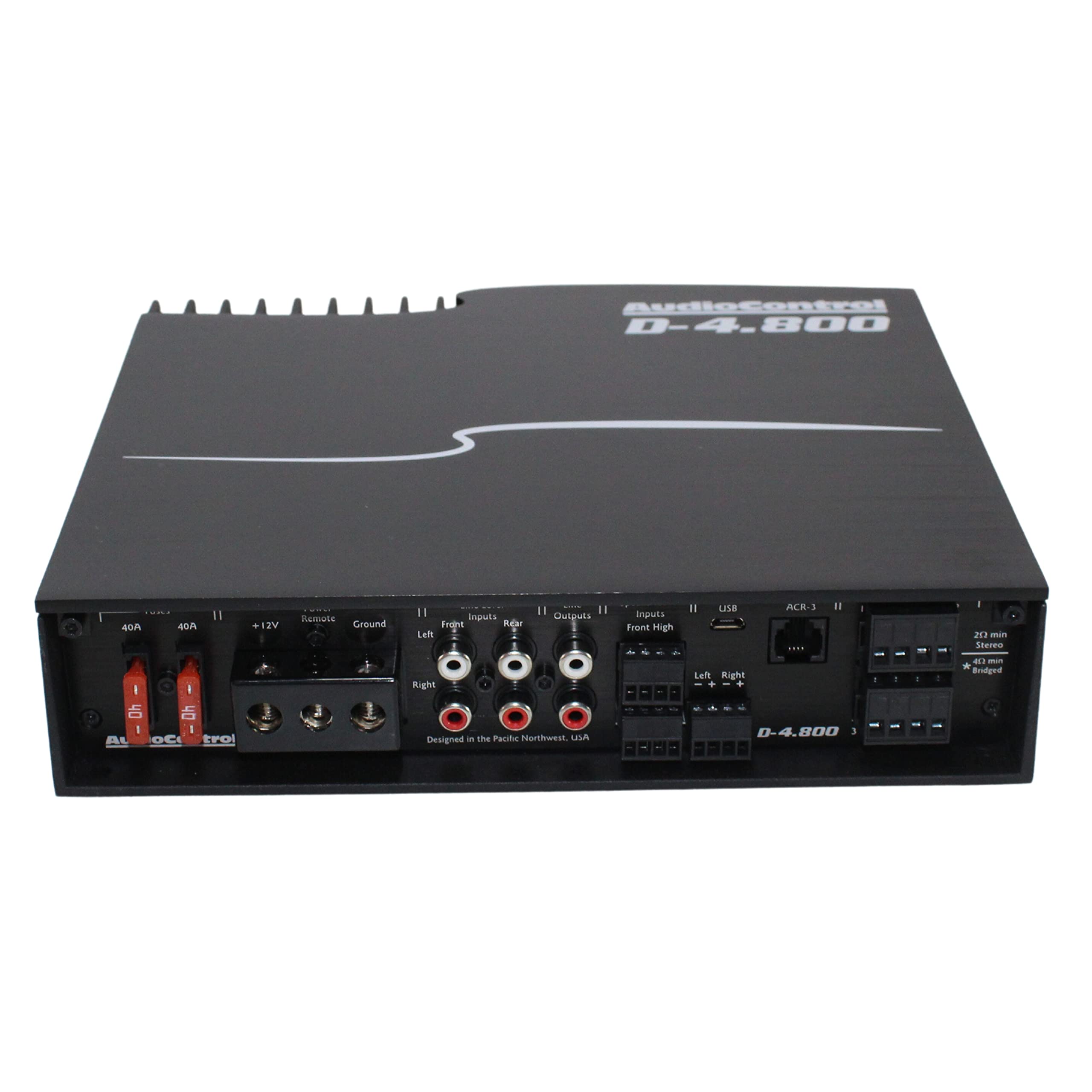 AudioControl D-4.800 4/3/2 Channel High Power 800 Watts Car Audio Amplifier W/DSP & Matrixing, Premium High-Fidelity