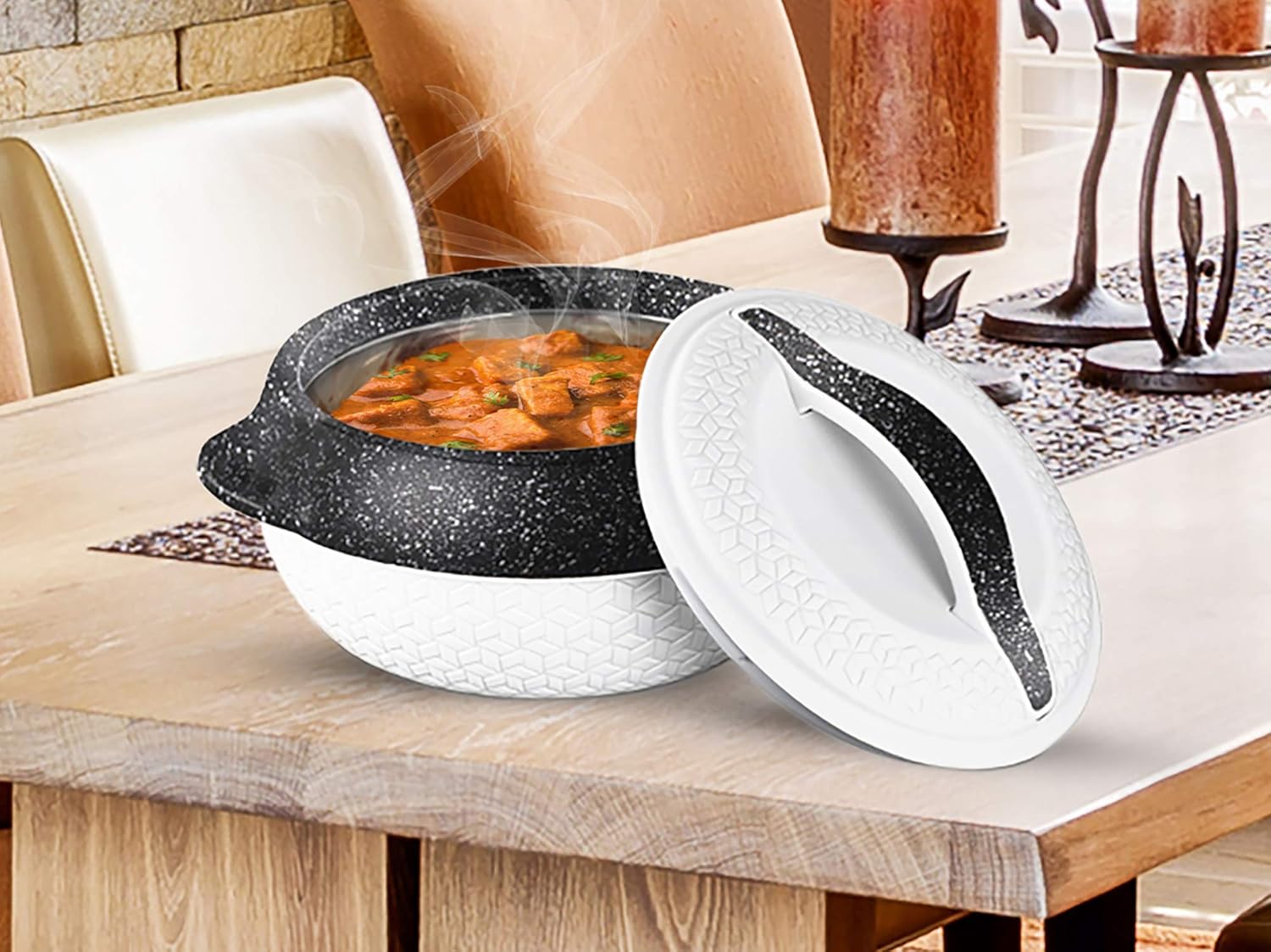 Buy MILTON Stainless Steel Casserole 1370ml, 1 Piece, White Online at