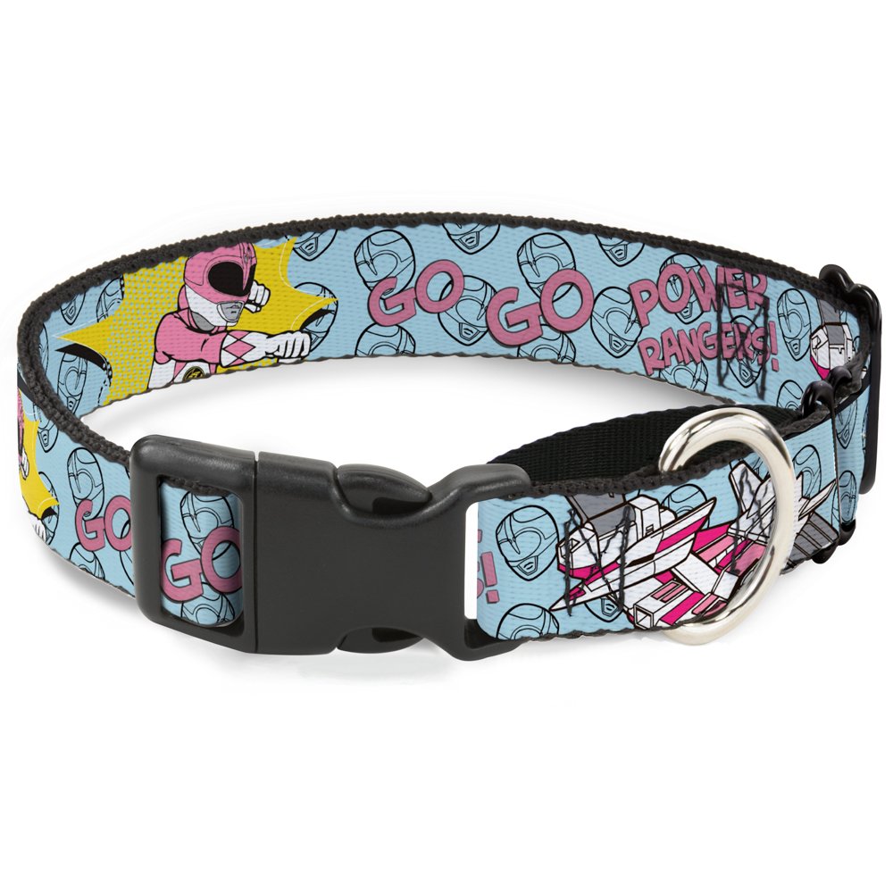 Reviews BuckleDown "Pink Ranger Power Rangers! Martingale Dog Collar