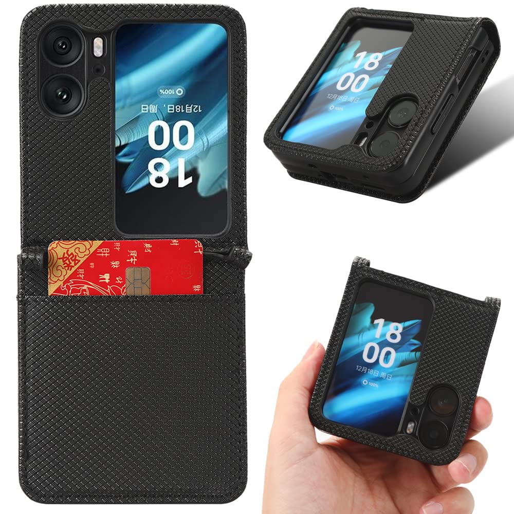 BAILI Wallet Case for OPPO FIND N2 FLIP Case, Diamond Leather Phone Case Compatible with OPPO FIND N2 FLIP, Credit Card Slots and Flip Stand, Diamond01