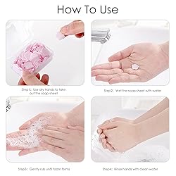 300pcs Portable Hand Washing Soap Sheets, Scented