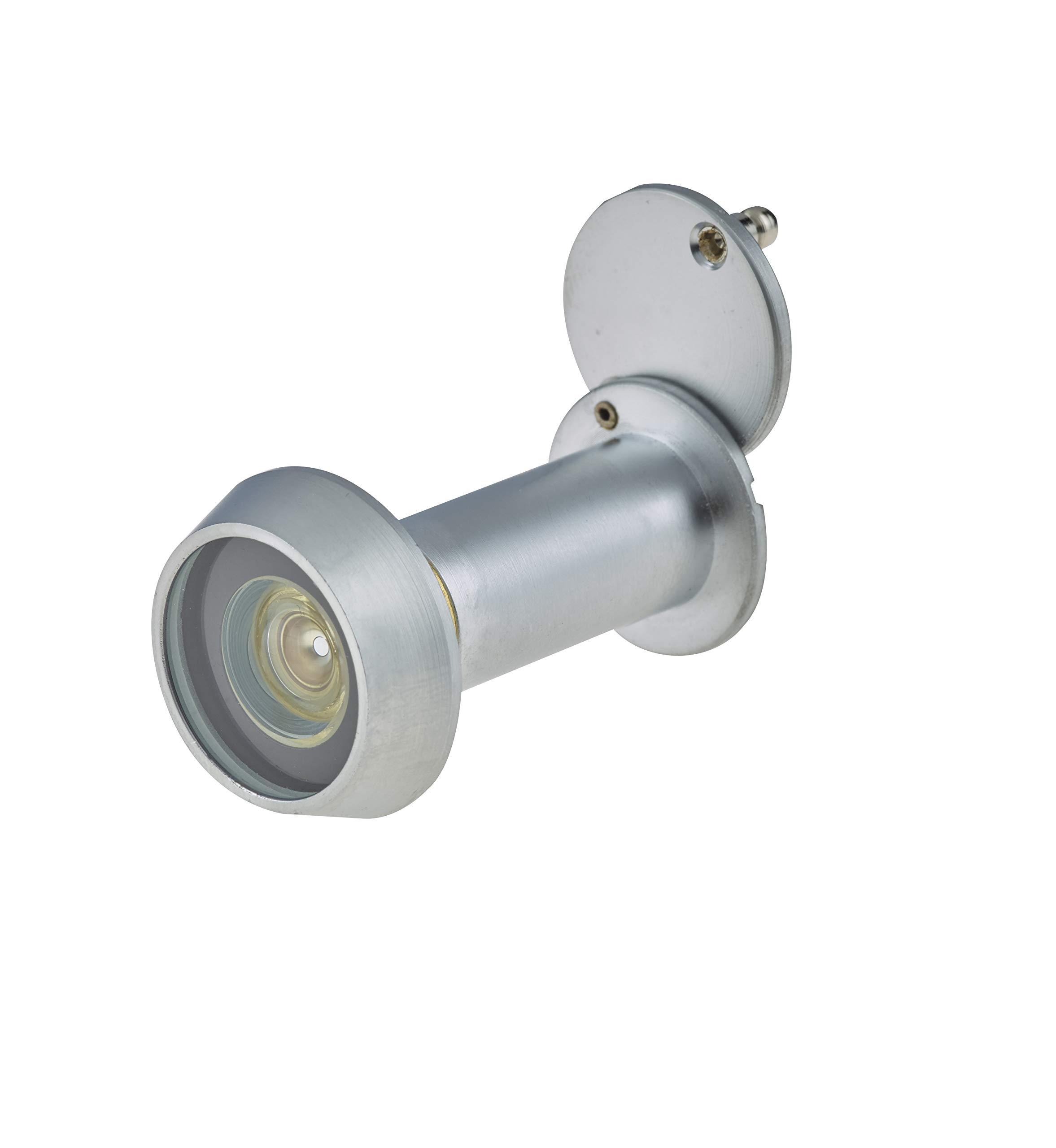 Door Viewer Peepholes or Peek Holes | Satin Chrome | 200 Degree Fire Rated Spy Hole with Privacy Cover
