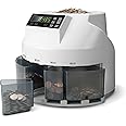 Safescan 1250 USD Coin Counter That Quickly Value Counts and Sorts Mixed USD Coins - Coin Sorter That Sorts Coins per Denomination - Money Counting Machine for Continuous Coin Counting