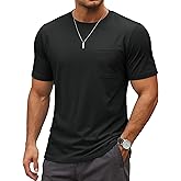 MAGCOMSEN Mens Pocket Tee Shirts UPF 80+ Sun Protection Shirts Lightweight Moisture Wicking Crewneck Casual Summer Tees