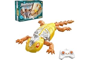 Rechargeable Climbing Gecko, Wall Crawler Gecko,lectric Remote Controlled Robot Lizard with LED Eyes,RC Robot Animal Toys for