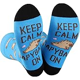 TSOTMO Capybara Socks Keep Calm CAPYBARA On Novetly Socks for Capy Lovers Animal Lovers