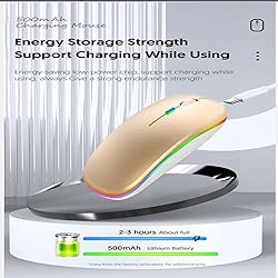 Guiheng Wireless Bluetooth Mouse,LED Dual Mode
