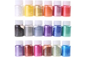 Mica Powder-18 Color Pigment Supply Pearls for Makeup/lip Gloss Coloring/soap Making/epoxy Dye/colorant Craft Epoxy Resin Dye
