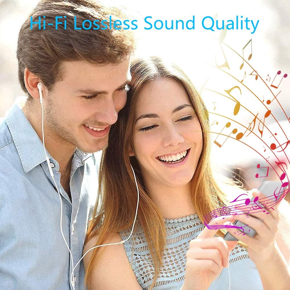 MP3 Player, 16GB Music Player with FM Radio, Voice Recording, E-Book, Game, Video Player, Portable Hi-Fi Lossless Sound Built-in Speaker MP3 Music Player, Support up to 128GB -White(Include Earphones): Home Audio & Theater