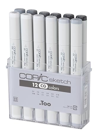 Copic Sketch Cool Gray Set Of 12 C00 C0 C1 C2 C3 C4 C5 C6 C7 C8c9 C10