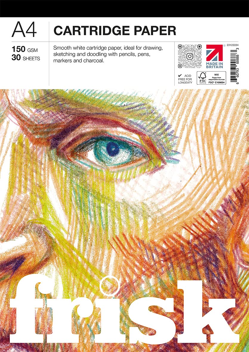 Frisk Cartridge Drawing Paper pad, White, A4