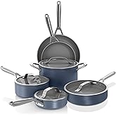 Ninja NeverStick Ceramic Pro 10-Piece Cookware Set, Non-Stick Pots & Pans Set with Glass Lids, Ceramic Coated, Stainless Stee