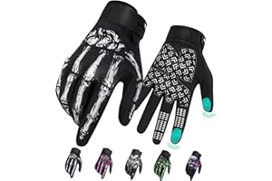 RIGWARL Motorcycle Gloves for Men Women Touchscreen, Lightweight Dirt Bike Glove Non-Slip, Skeleton Motorcycle Riding Glove