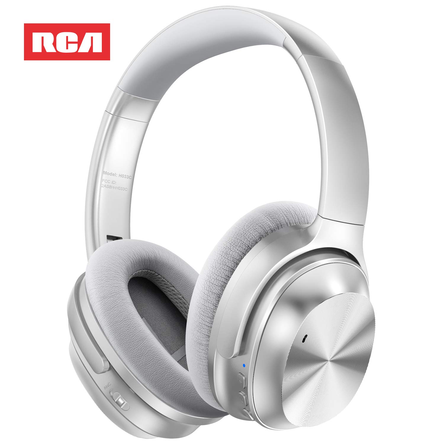 Active Noise Canceling Headphones Rca Bluetooth 50 Headphones Over Ear Wireless Headphones With Mic Foldable Soft Protein Earpads 25hrs Playtime