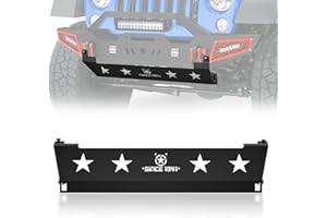 EYOUHZ for Wrangler JK Front Skid Plate Bumper Cover Compatible with 2007-2018 Jeep Wrangler JK JKU Unlimited, Carbon Steel Lower Guard Engine Protector Protection (Not Fits Original Factory Bumpers)