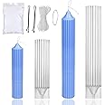 MILIVIXAY 2pcs Pillar Candle Molds for Candle Making - Candle Mold for Beeswax - Candle Making Molds - 60 Ft. of Wick, A Mold Sealer and 2 Candle Wick Holders Included as a Gift