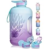 TOBA Motivational BPA Free Water Jug Large Sports Water Bottle Leakproof Drinking, 1 Gallon 128 oz