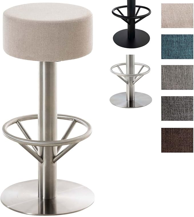 CLP Taburete de Bar Pisa V2 Tapizado En Tela I Taburete con Asiento