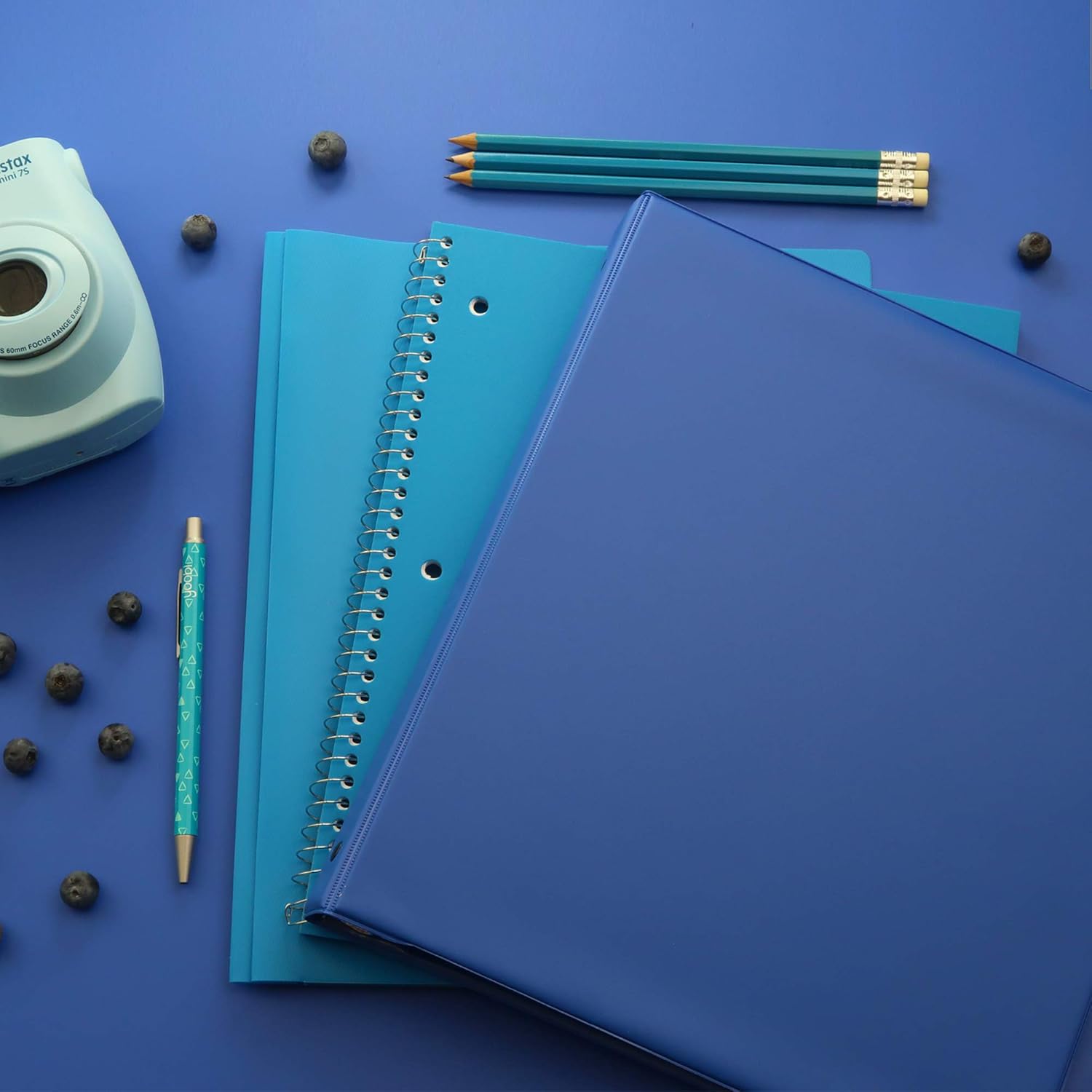 Samsill Fashion Color 3 Ring Storage Binders, 1 Inch Round Ring, Assorted Colors May Vary (Blue Coconut, Dragon Fruit, Blueberry), Bulk Binders - 6 Pack : Office Products