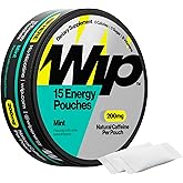 Wip Energy Pouches | 200mg Natural Caffeine | Vitamins and Minerals | Mint | 15 Pouches Per Can | 1 Can