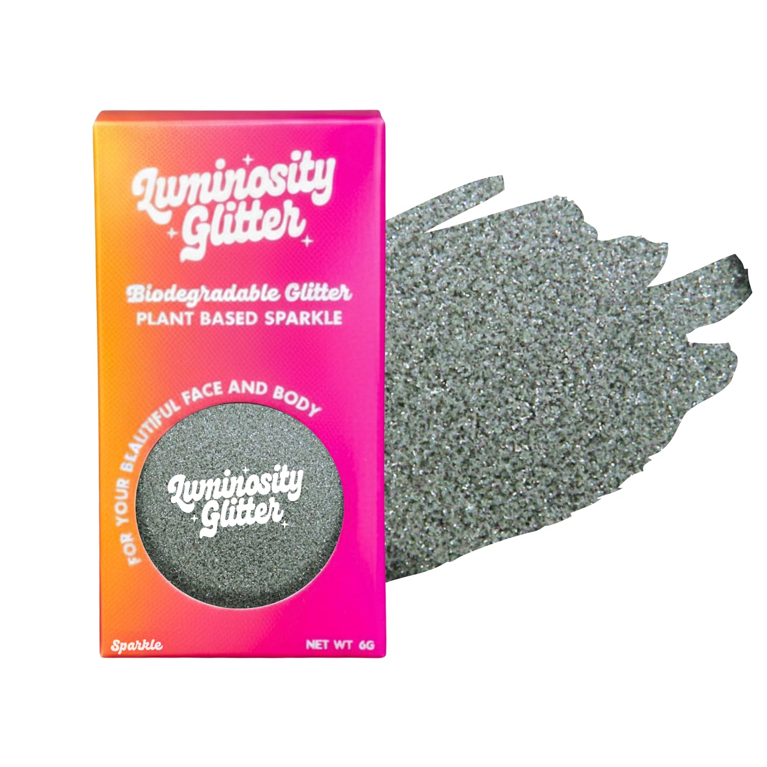 Biodegradable Silver Fine Glitter - Eco Friendly Festival Glitter for use on Face Makeup Eyeshadow Shimmer - 6 gram Pot