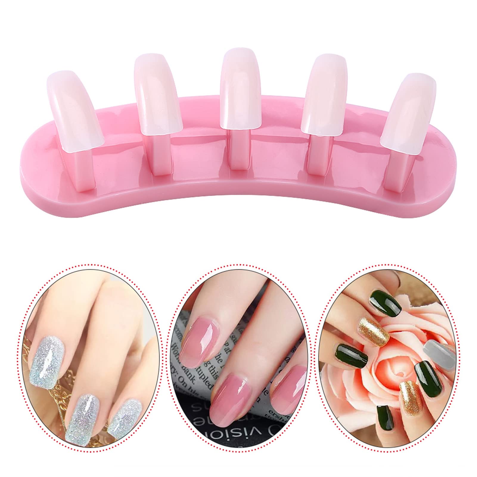 Nail Art Practice Kit - Training Tools with Stand & 100pcs Nail Tips for Beginners and Pros
