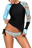 REKITA Womens Long Sleeve Rashguard Shirt Color