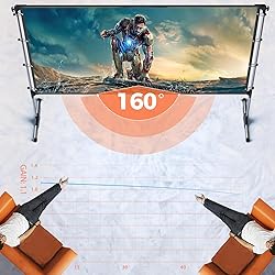 Aurzen Portable Outdoor Projector Screen with