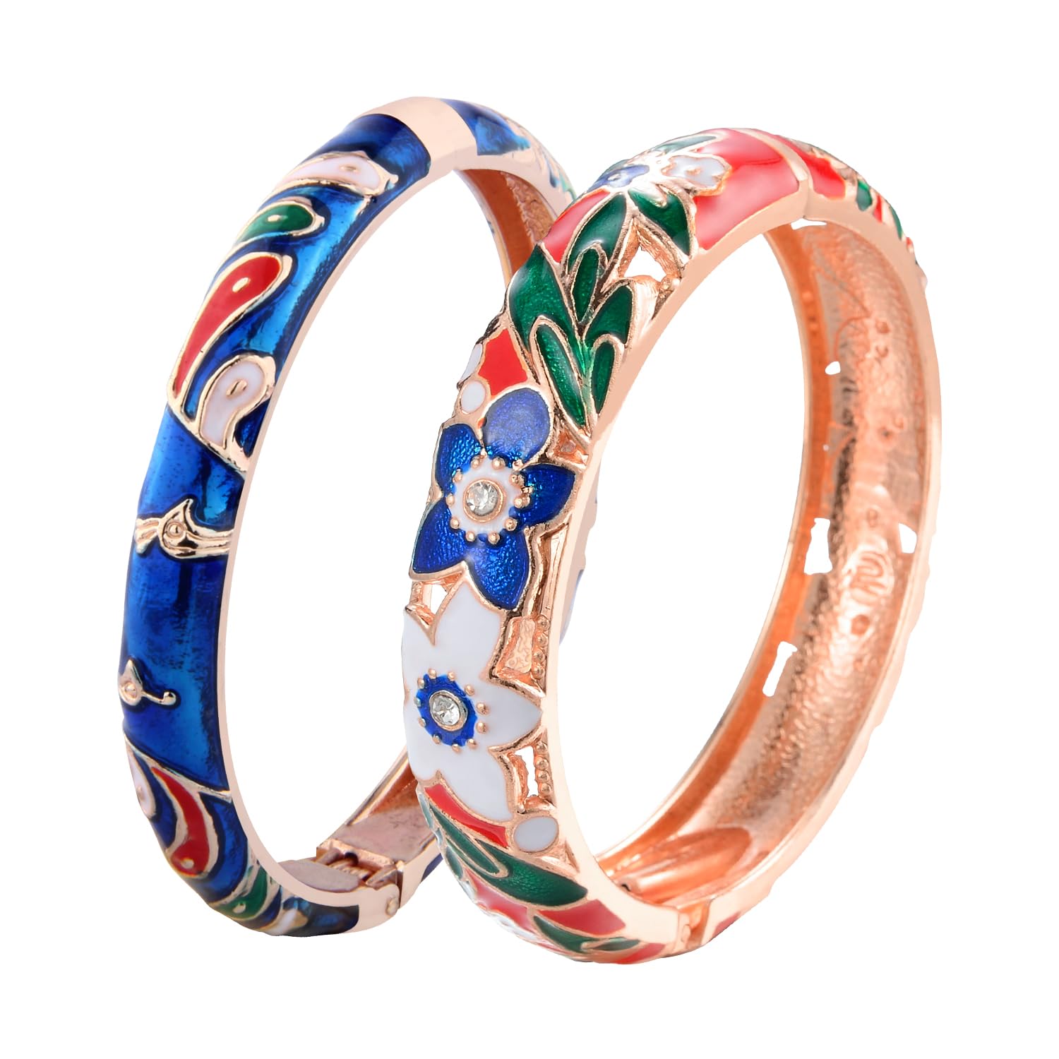 UJOY Cute Animal Pattern Bracelets For Girls Lovely Enamel Bangle For Baby keepsake Childrens Vintage Jewellery keepsake, Navy Blue Tourmaline Birthstone Bracelet, Good Luck Bracelet Set