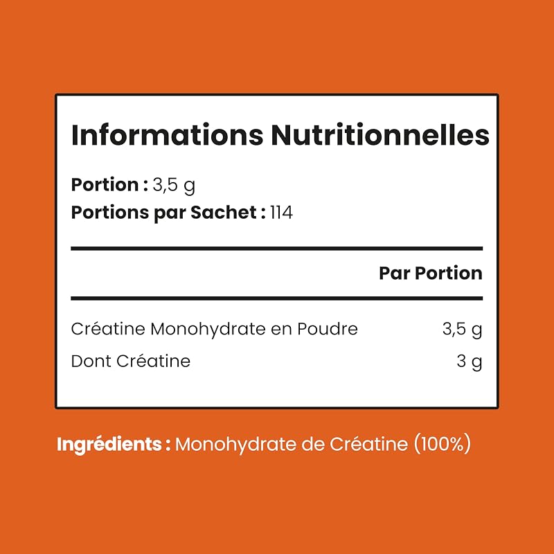 Créatine Monohydrate en Poudre Micronisée | Sachet 400 g | 114 Portions | Creatine Monohydrate Poudre Ultra-Fine 200 Mesh à Dissolution Rapide (Pas en Gelules ni Gummies) | Vegan | Vitabright