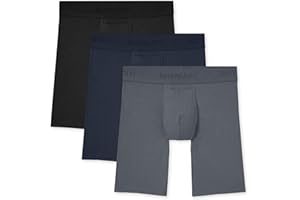 Tommy John Second Skin Boxer Briefs for Men 8", Modal Stretch Fabric, Men's Underwear with Quick Draw Fly and Contour Pouch