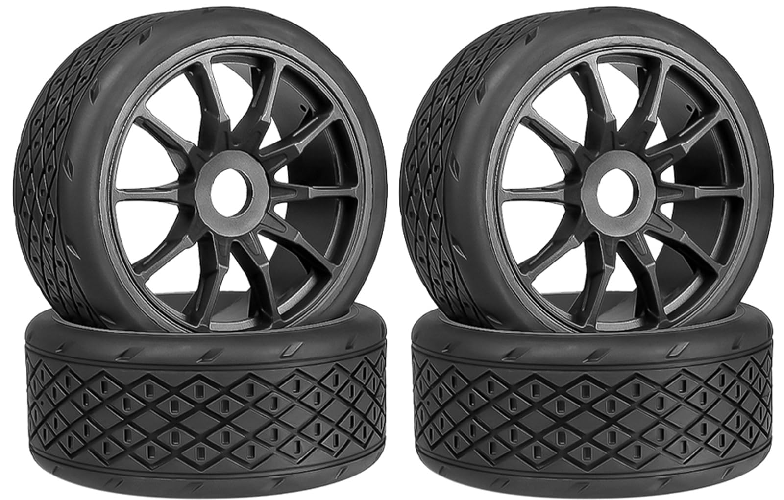Photo 1 of 1/7 1/8 On Road Tire Set On Road Tire Tyre 17mm Wheel Rims for Arrma 1/7 Infraction Limitless FS Racing Model GT RC Car Upgrade On Road Tyre 4Pcs One Set