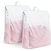 OTraki 20x24 Inch Laundry Bags Mesh Wash Bags 2 Pack Delicates Bag Lingerie Socks Sweater Washing Machine Mesh Laundry Bags for Travel Camping Don't Drying, Melting 140-176℉, White